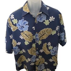 Cooke STREET Floral Aloha Hawaiian Button Down Collared Shirt Men 2XL